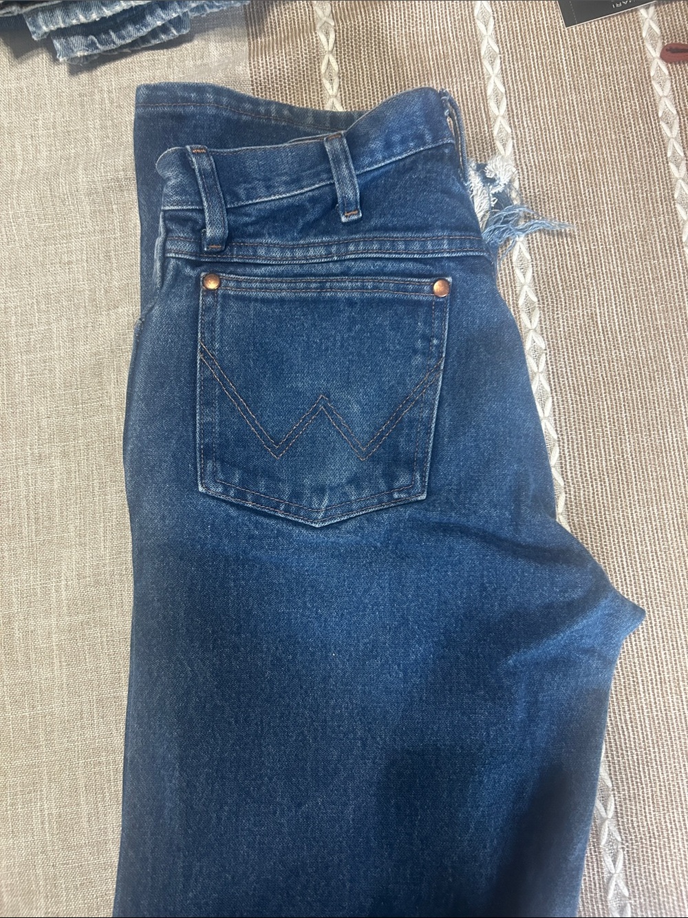 Wrangler Men's Dark Blue Bootcut Jeans